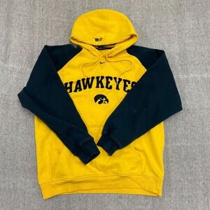 vintage nike Hawkeyes sweatshirt mens medium yellow 2000s y2k Iowa university
